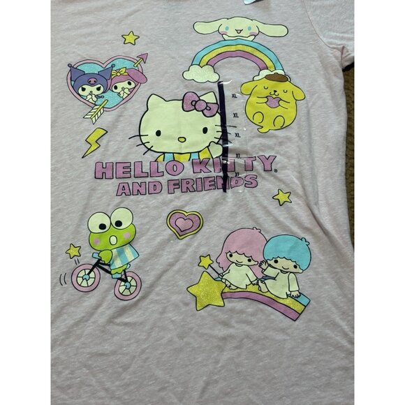 Sanrio Girl's XL Hello Kitty And Friends Graphic T-Shirt Pink - Picture 2 of 6